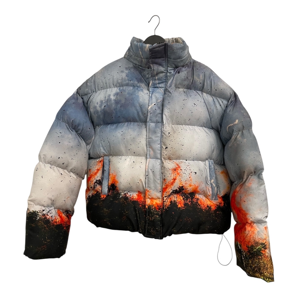 MNML Puffer Jacket - Gray and Orange
